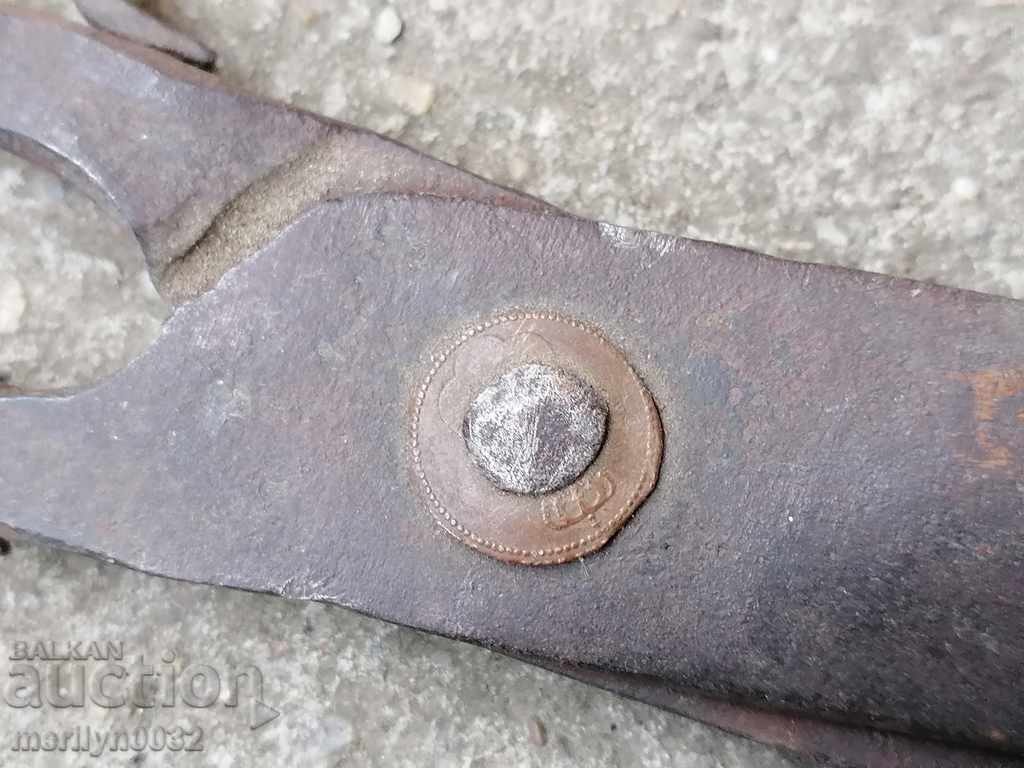 Old wrought iron scissors, knife, wrought iron scissors - 7