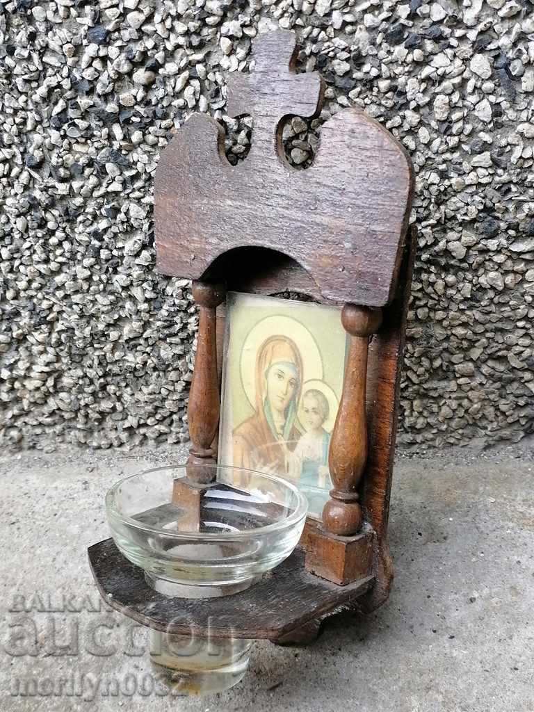 Old homemade lamp with a glass cup - 5 Old homemade lamp with a glass cup - 5