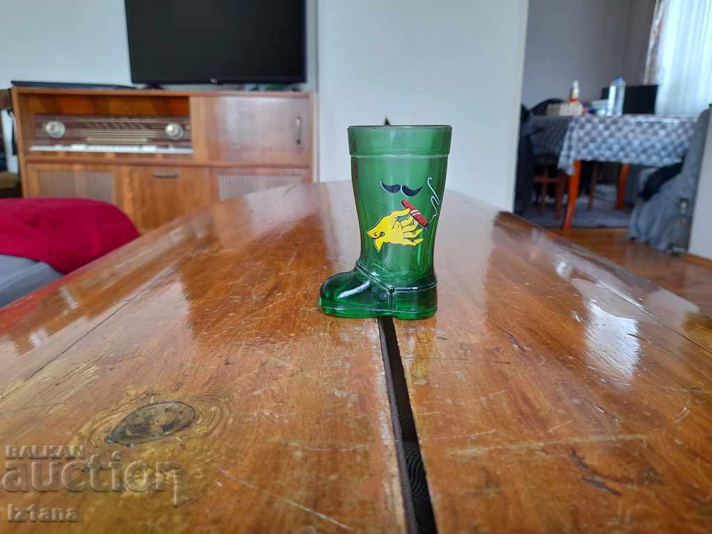 Old souvenir, glass boot