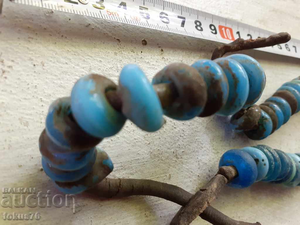 Стар конски накит стъкло синци мъниста - 5 Стар конски накит стъкло синци мъниста - 5