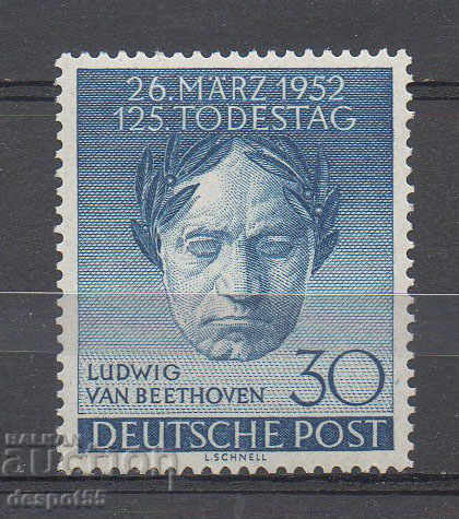 1952. Берлин. 125 г. от смъртта на Лудвиг ван Бетовен.