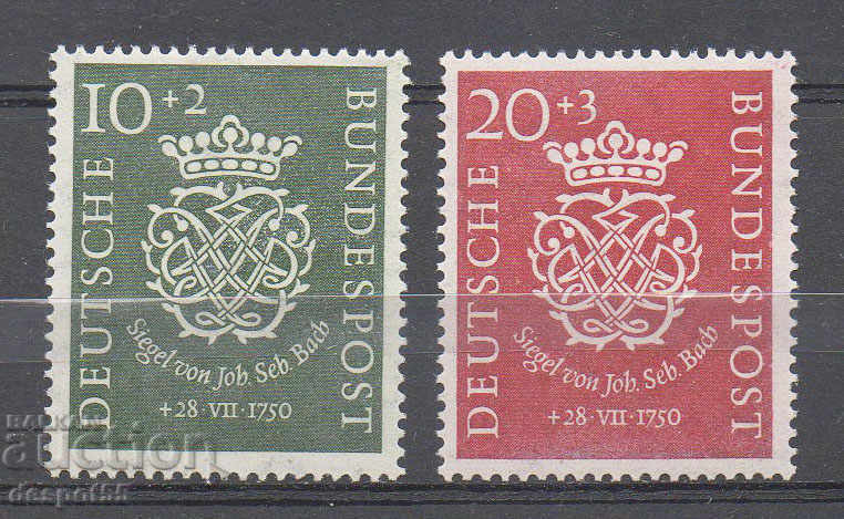 1950. FRG. 200 g. from the death of Johann Sebastian Bach 1950. FRG. 200 g. from the death of Johann Sebastian Bach