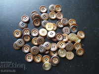 Old buttons, 63 pieces