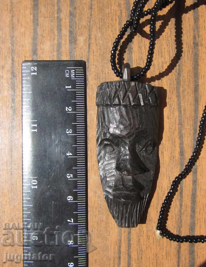 дамско мънистено колие бижу медальон висулка абаносова маска - 6 дамско мънистено колие бижу медальон висулка абаносова маска - 6