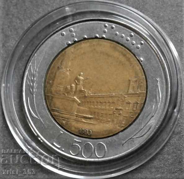 Italia 500 de lire sterline 1983