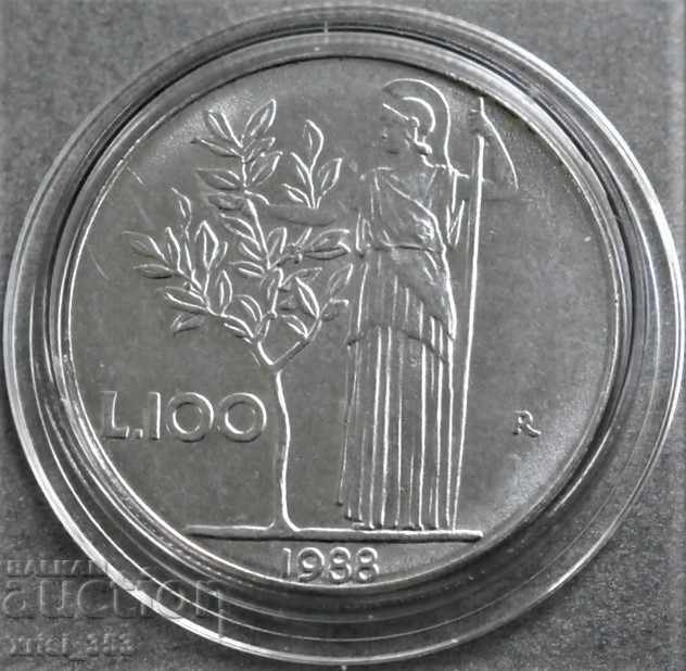 Италия 100 лири 1988
