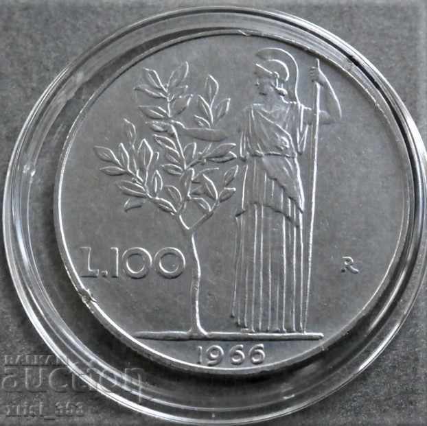 Италия 100 лири 1966