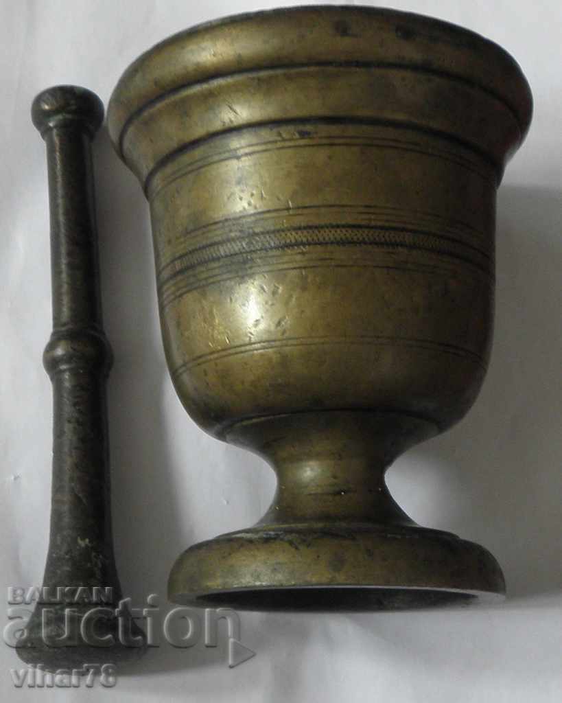 Old bronze mortar, hammer, mortar - 6 Old bronze mortar, hammer, mortar - 6