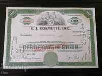 Share certificate E. J. Korvette Inc. | 1967