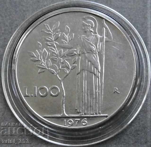 Italy 100 pounds 1976