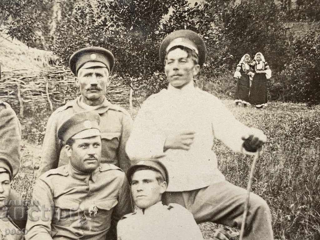 Young women in costumes look at Zepeitsi Bobov Dol 1918. with price 10.00 BGN | € 5.11 Young women in costumes look at Zepeitsi Bobov Dol 1918. with price 10.00 BGN | € 5.11