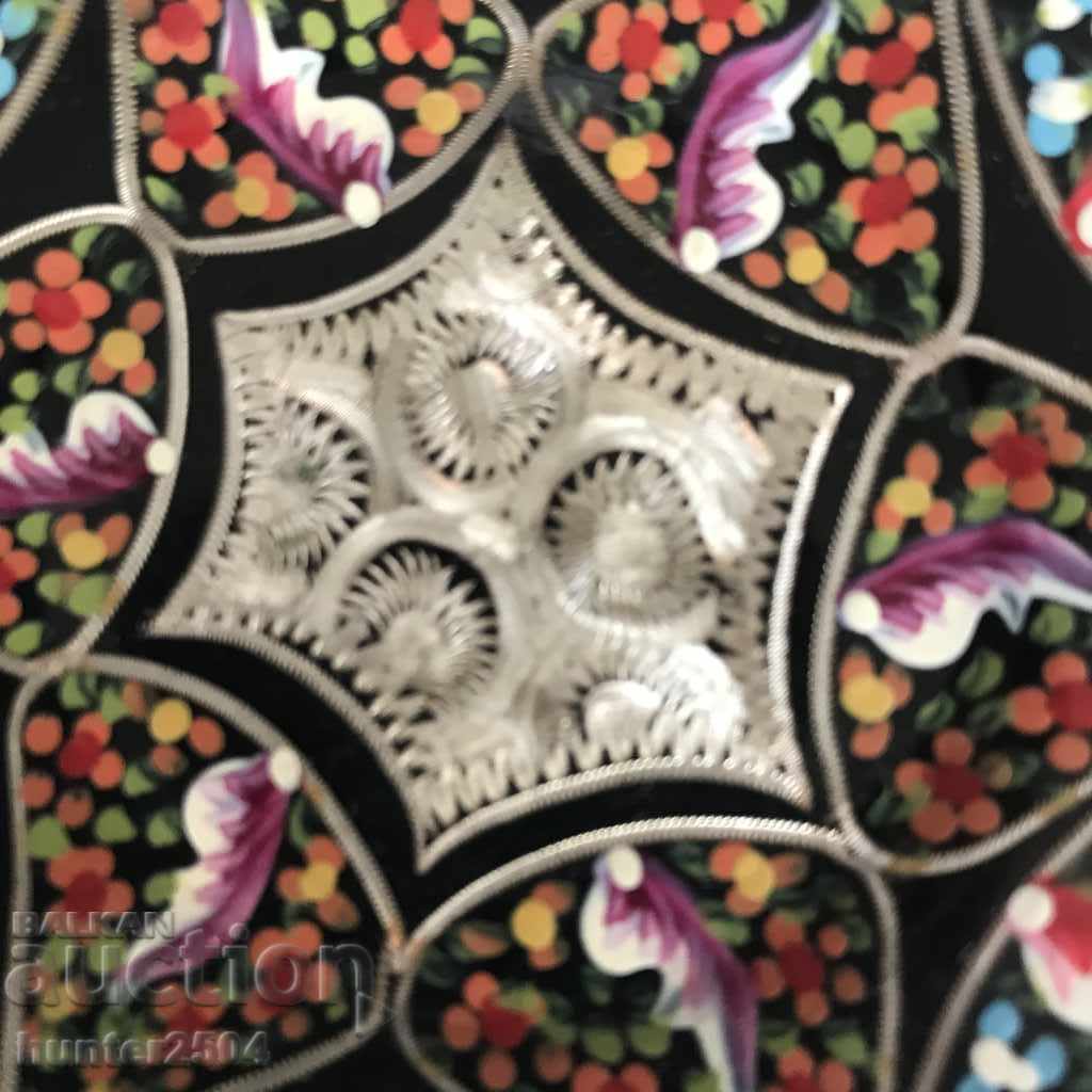 Plate - copper, painted, for the wall, 14 cm with price 19.95 BGN | € 10.20