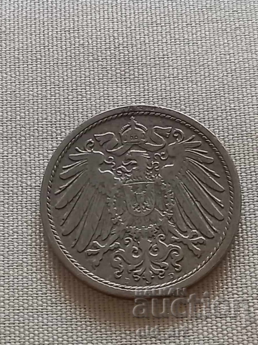 Coin - Germany, 10 Pfenning 1899, D with price € 2.05 | 4.01 BGN
