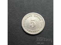 Monedă - Germania, 5 pfennigs 1890, D