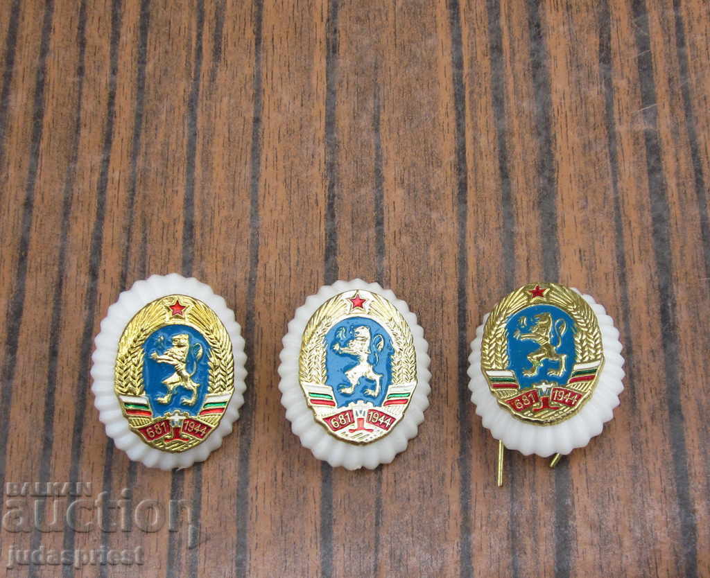 lot of old Bulgarian police cockades militia cockade