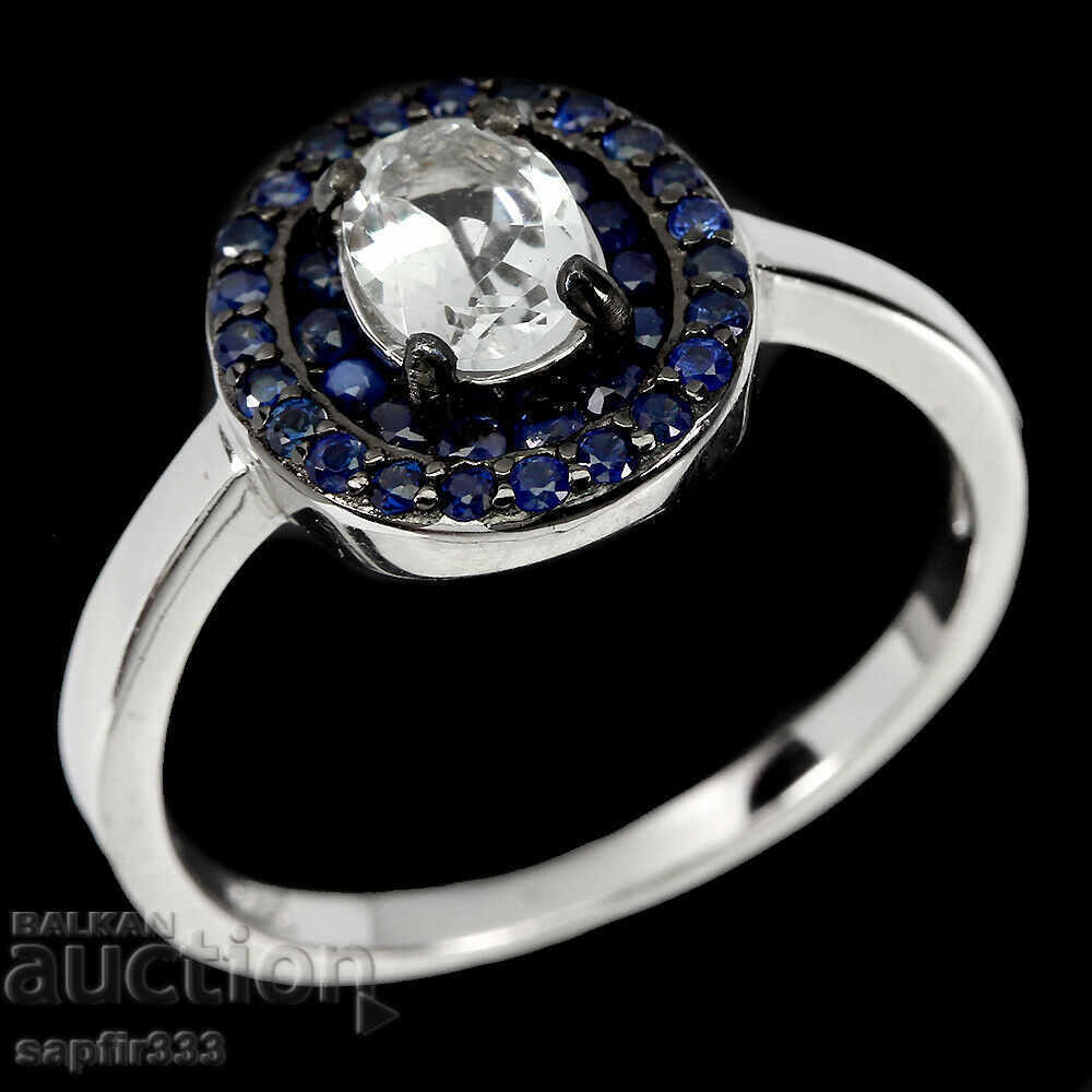 Auction STYLISH AND ELEGANT RING WITH AQUAMARINE AND SAPPHIRE Auction STYLISH AND ELEGANT RING WITH AQUAMARINE AND SAPPHIRE