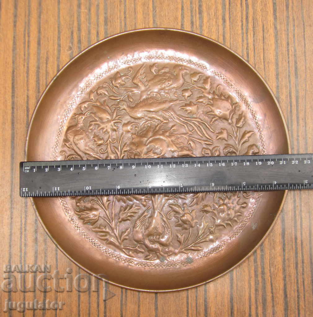 old folklore hand-forged copper plate for wall - 6 old folklore hand-forged copper plate for wall - 6
