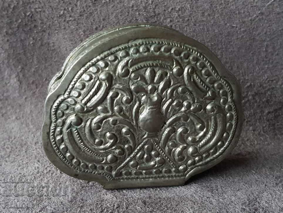 Old Bulgarian Revival silver snuff box for the 19th century