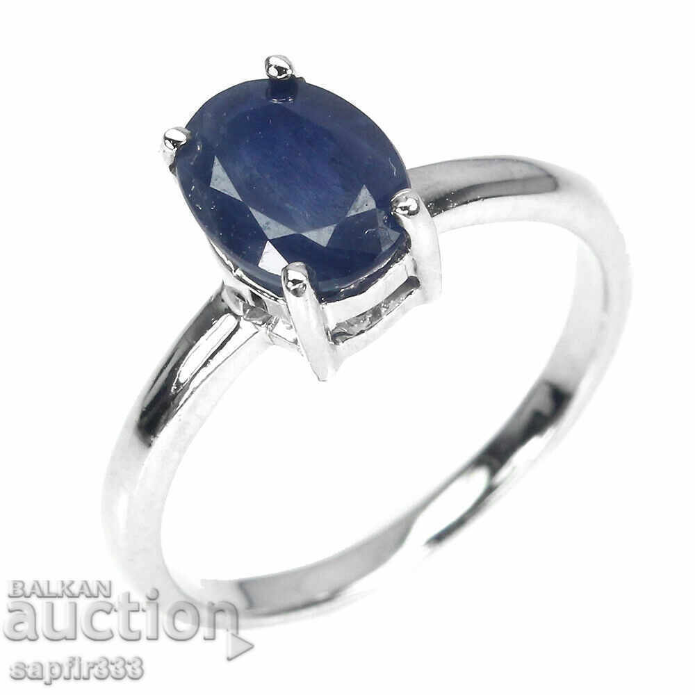 ELEGANT PURE SILVER RING WITH NATURAL BLUE SAPPHIRE with price 173.00 BGN | € 88.45 ELEGANT PURE SILVER RING WITH NATURAL BLUE SAPPHIRE with price 173.00 BGN | € 88.45