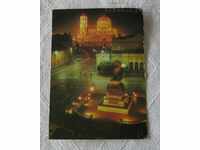 SOFIA, "NATIONAL ASSEMBLY" SQUARE AT NIGHT, 1970, P.K