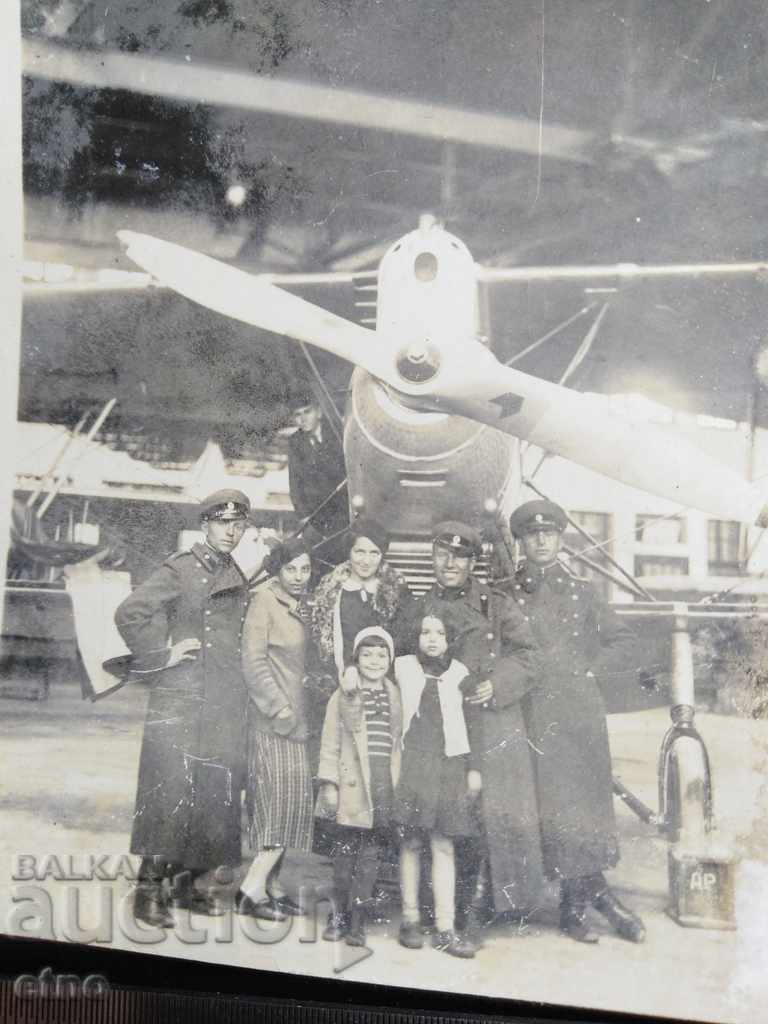 FOTO REALĂ-1933, AVION, AVION, PILOT, OFICIER, SOLDAT,