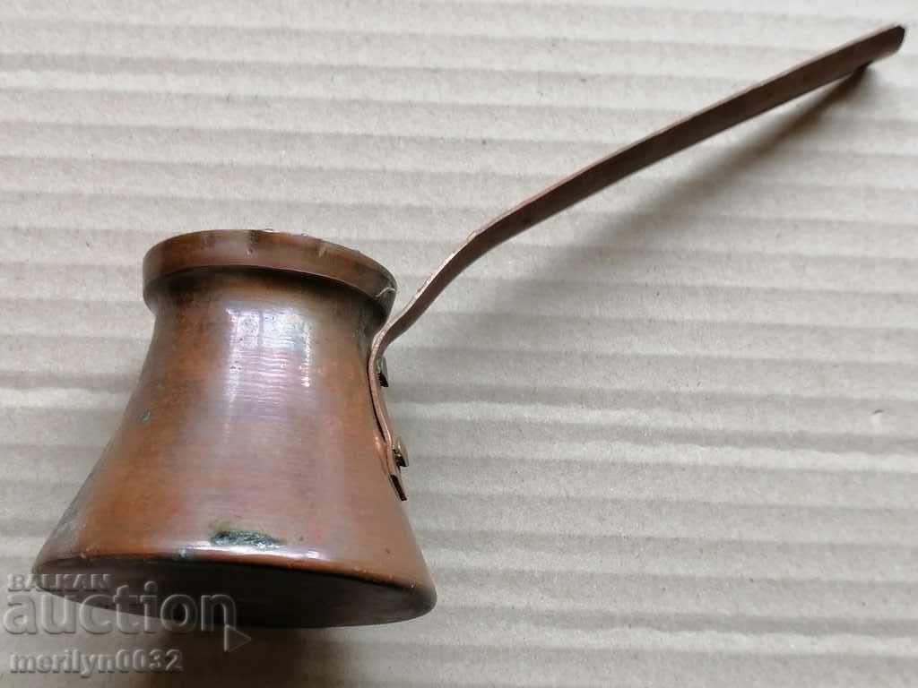 Old tinned copper cezve, coffee pot, copper, copper vessel with price 39.00 BGN | € 19.94 Old tinned copper cezve, coffee pot, copper, copper vessel with price 39.00 BGN | € 19.94