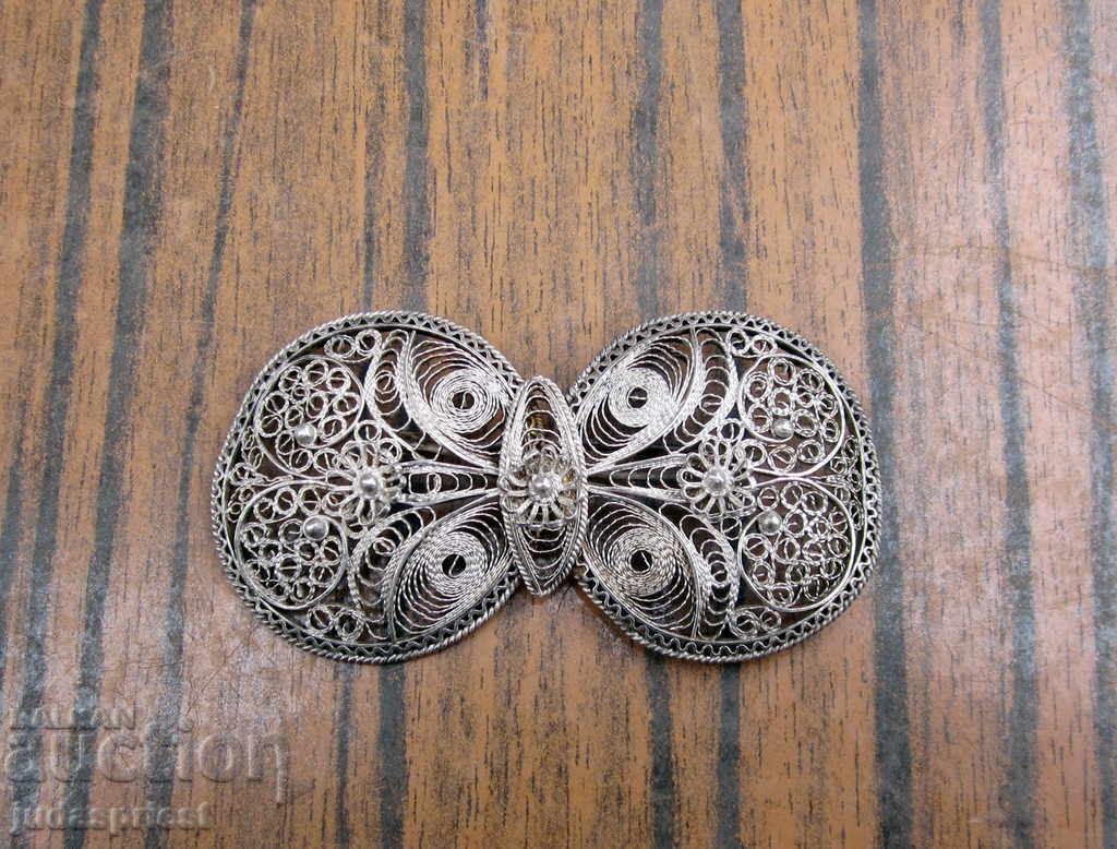 Bulgară argintie pafta, broșă, argint filigran cu preț € 65.00 | 127.13 BGN