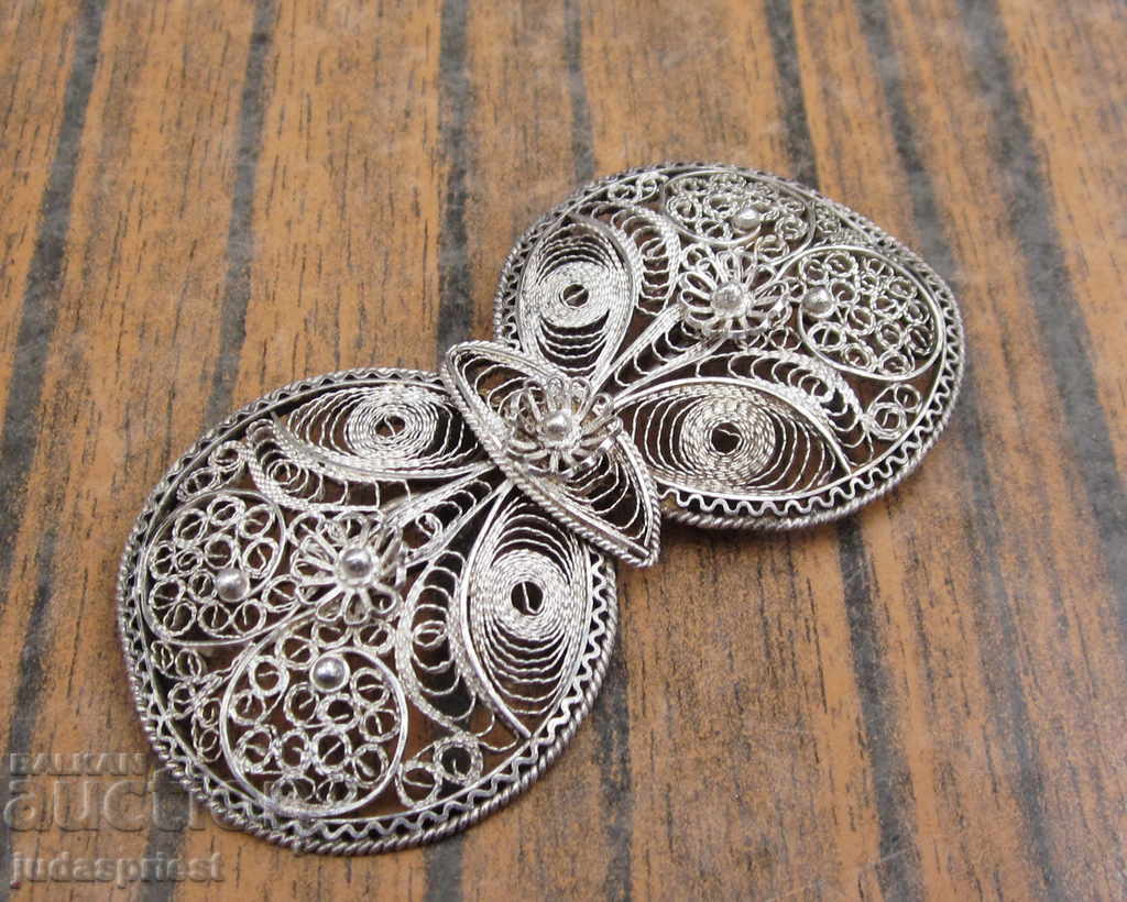 Παράδοση Βουλγαρική ασημένια πόρπη αγκράφα καρφίτσα από ασήμι Παράδοση Βουλγαρική ασημένια πόρπη αγκράφα καρφίτσα από ασήμι