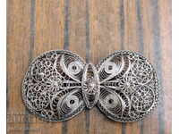 Βουλγαρική ασημένια πόρπη παφτή καρφίτσα ασημένιο φιλιγκράν