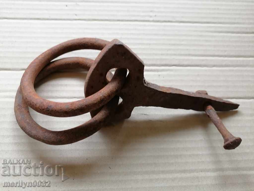 Metal rings, wrought iron for a wagon - 6 Metal rings, wrought iron for a wagon - 6