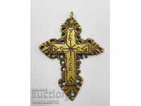 Rare Bulgarian Revival gilded cross 19th century