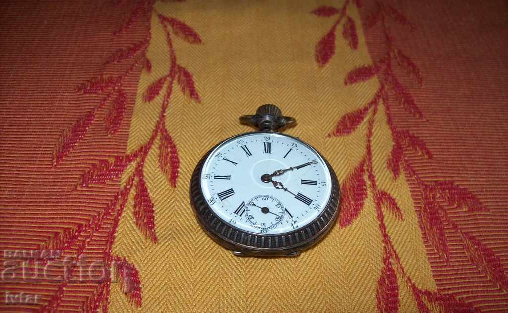Ceas de buzunar argintiu
