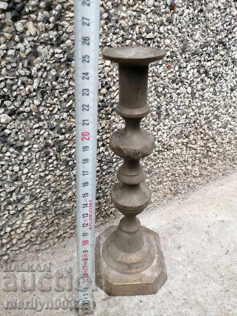 Δημοπρασία Παλιά χάλκινο κηροπήγιο, διακόσμηση, kandilabar, λάμπα, κερί, φανάρι