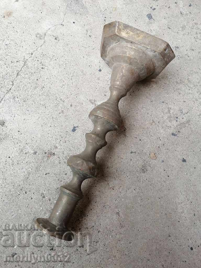 Παλιά χάλκινο κηροπήγιο, διακόσμηση, kandilabar, λάμπα, κερί, φανάρι - 5