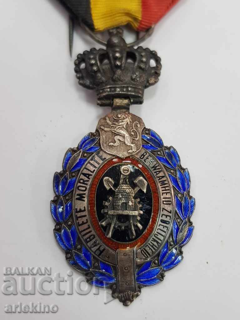 Beautiful Belgian royal order with a crown