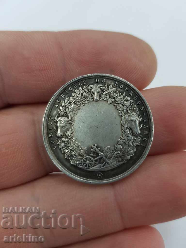 Auction Silver French table medal ARGENT Auction Silver French table medal ARGENT