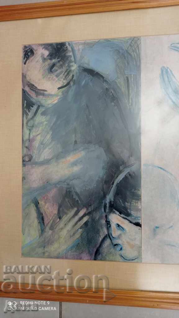 Interesting old WATERCOLOR with price € 25.56 | 49.99 BGN