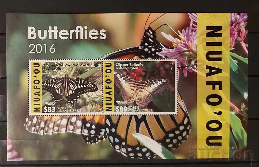 Niafou 2016 Πανίδα / Ζώα / Πεταλούδες Block 175 € MNH