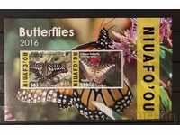 Ниафоу 2016 Фауна/Животни/Пеперуди Блок 175 € MNH