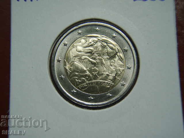 2 euro 2008 Italy "60 years" /Italy/ - Unc (2 euro) with price 34.89 BGN | € 17.84