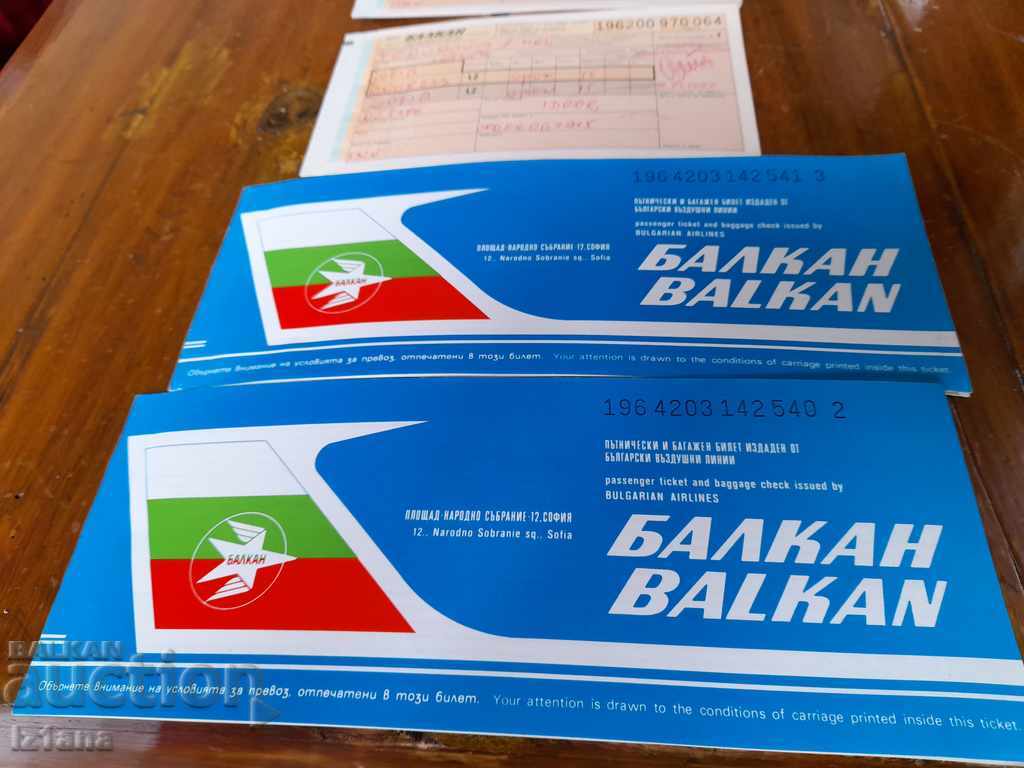 Auction Old plane ticket, BGA Balkan tickets, Balkan Auction Old plane ticket, BGA Balkan tickets, Balkan