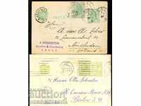 ROMANIA TRAVEL CARD 2 cards - 5 + 5 Bathrooms 1906 1908