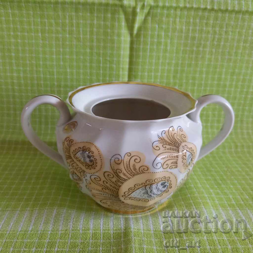 Russian fine bone porcelain from the 70's - Sugar bowl with price 18.00 BGN | € 9.20 Russian fine bone porcelain from the 70's - Sugar bowl with price 18.00 BGN | € 9.20