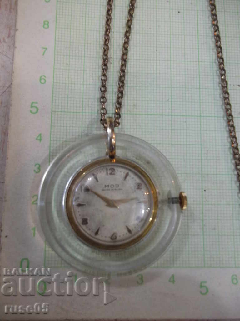 "MOD" mechanical women's watch with working neck chain