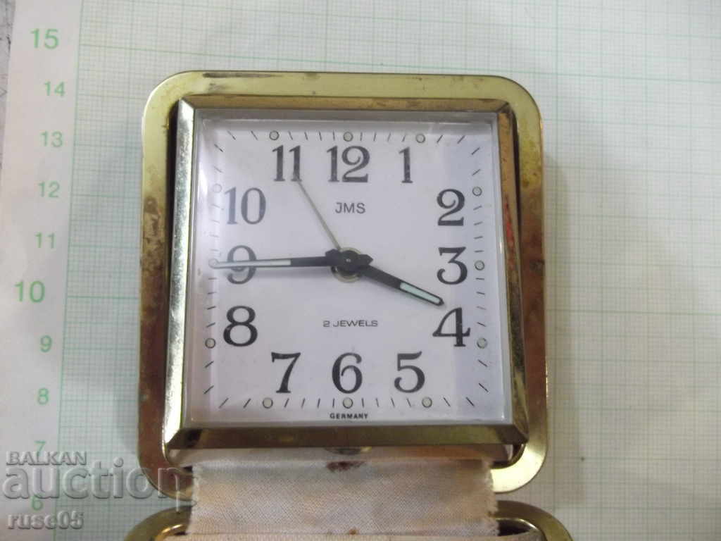 Auction Alarm clock "JMS" mechanical working Auction Alarm clock "JMS" mechanical working