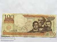 Dominican Republic 100 Pesos 2001 Pick 171 Ref 6525