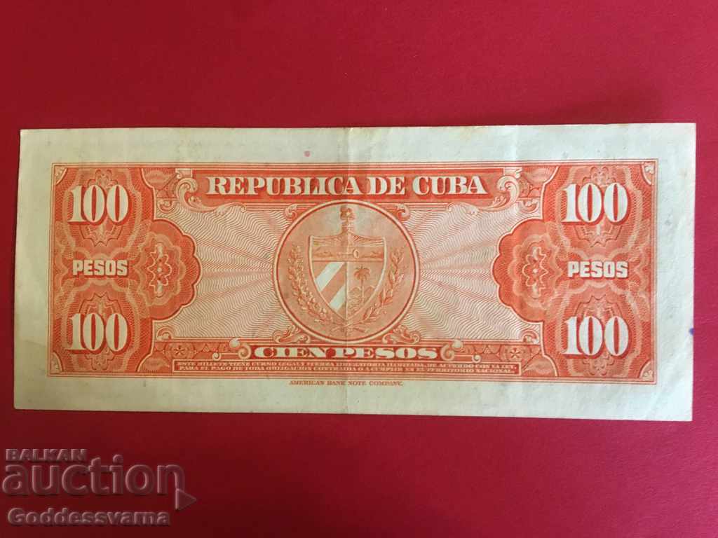 Cuba 100 Pesos 1959 Pick 93 Ref 1721 with price 27.00 BGN | € 13.80