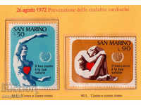 1972. Άγιος Μαρίνος. Καταπολέμηση καρδιακών παθήσεων.