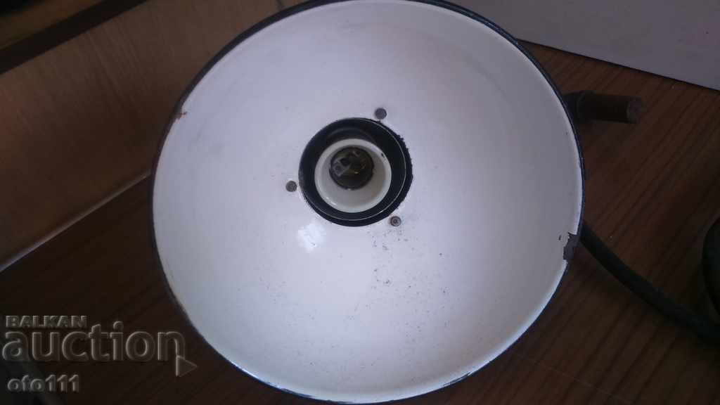 OLD ENAMEL LAMP - 5
