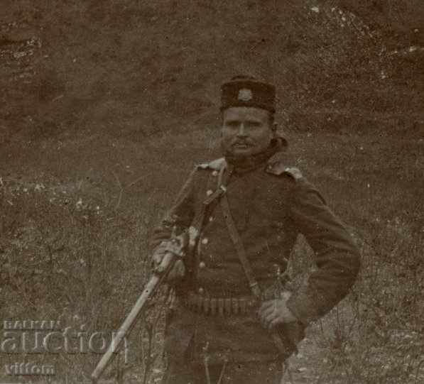 Auction Red Wall Rhodope uniform rifle military card 1907 Auction Red Wall Rhodope uniform rifle military card 1907